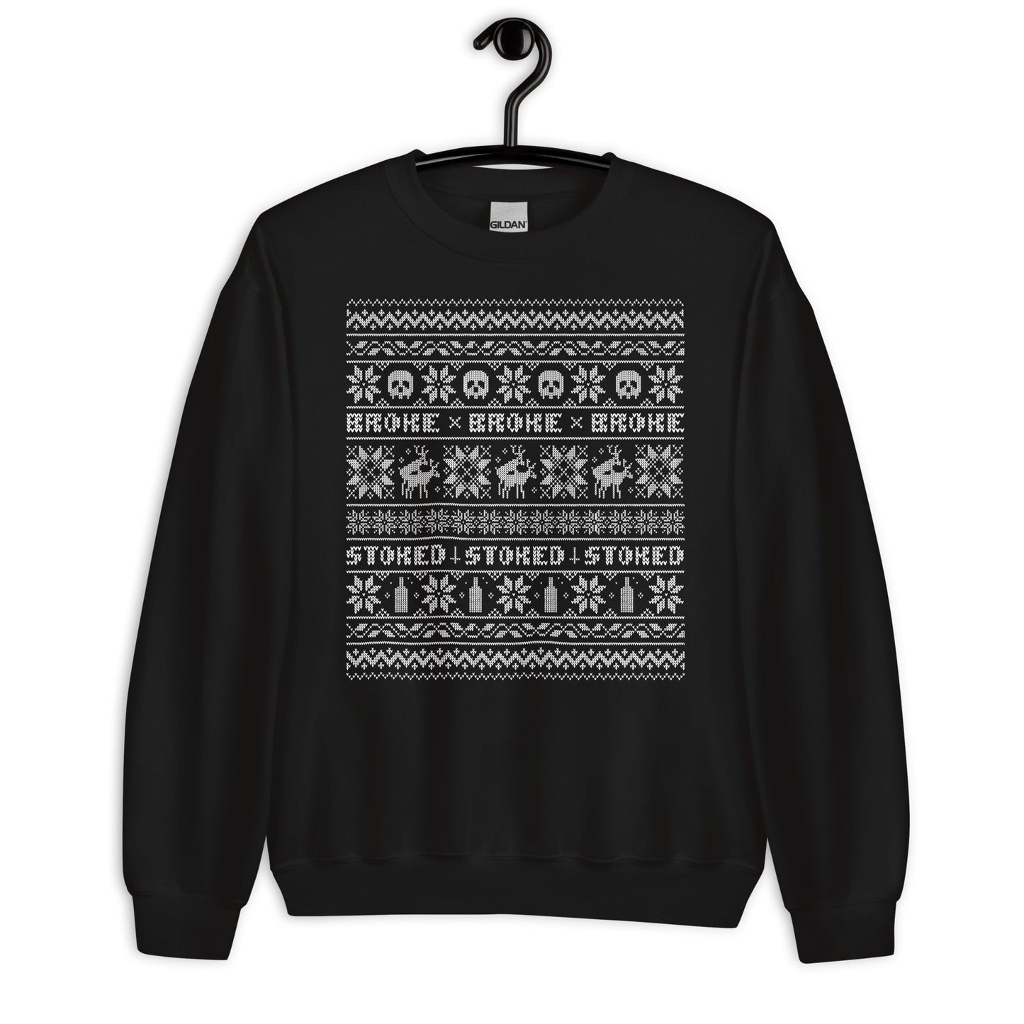 Broke And Stoked Christmas Sweatshirt