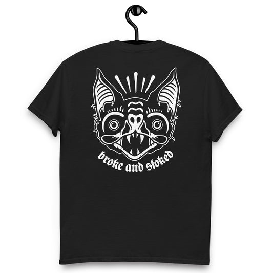Broke And Stoked Bat Black T-shirt
